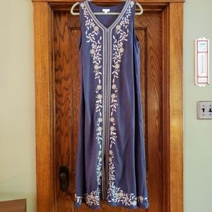 J. Jill linen dress, women's 2X, dark gray, a-line style